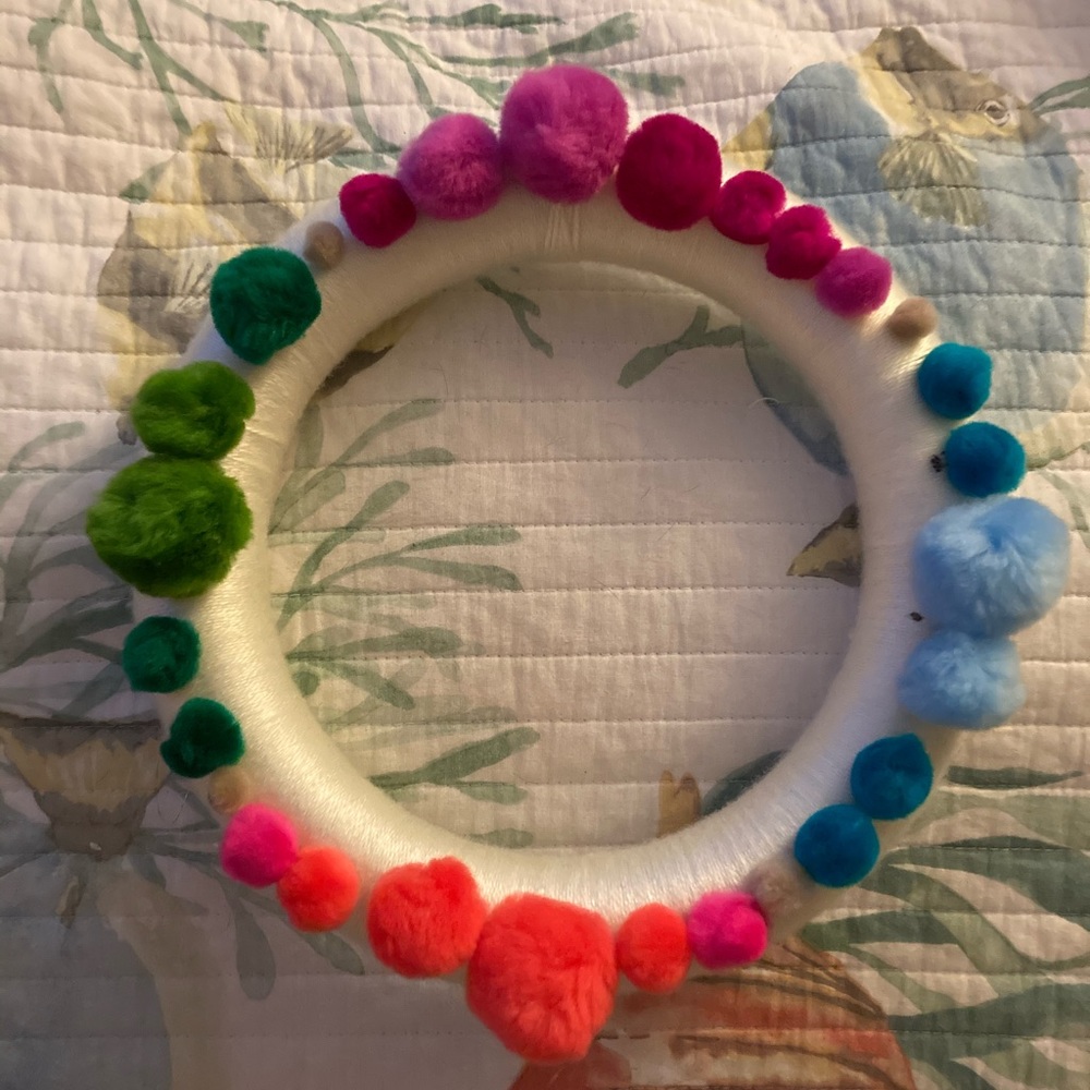 Homemade multiple occasion Pom-Pom wreath